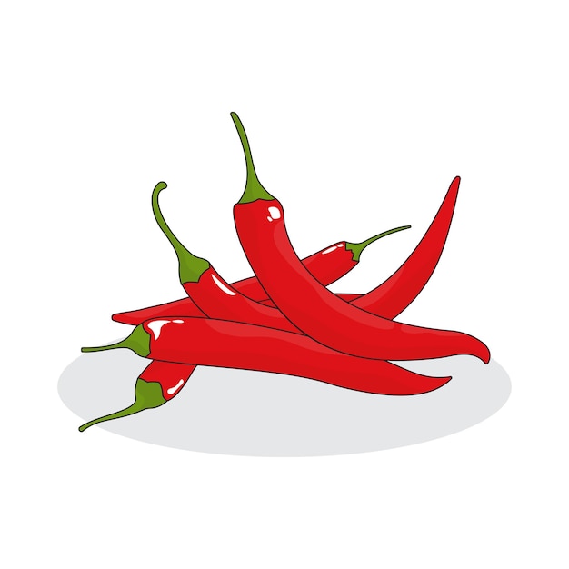 illustratie van rode chili