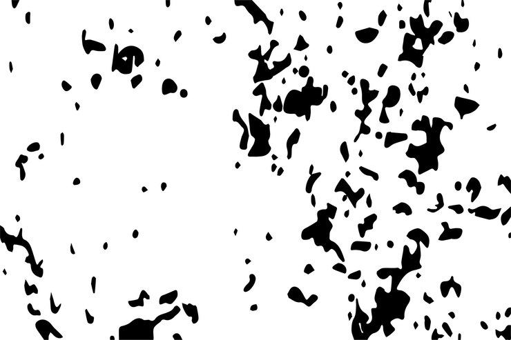 Vector illustratie van ruwe of grunge zwarte textuur op wit voor achtergrond of commercieel gebruik