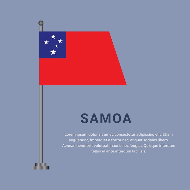 Illustratie van Samoa vlag Template