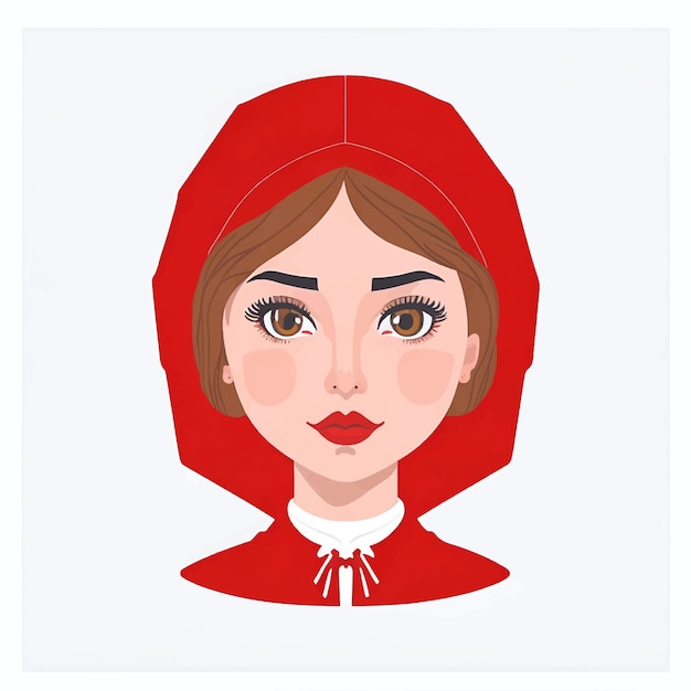 Illustratie van schattig Russisch meisje gezicht vector