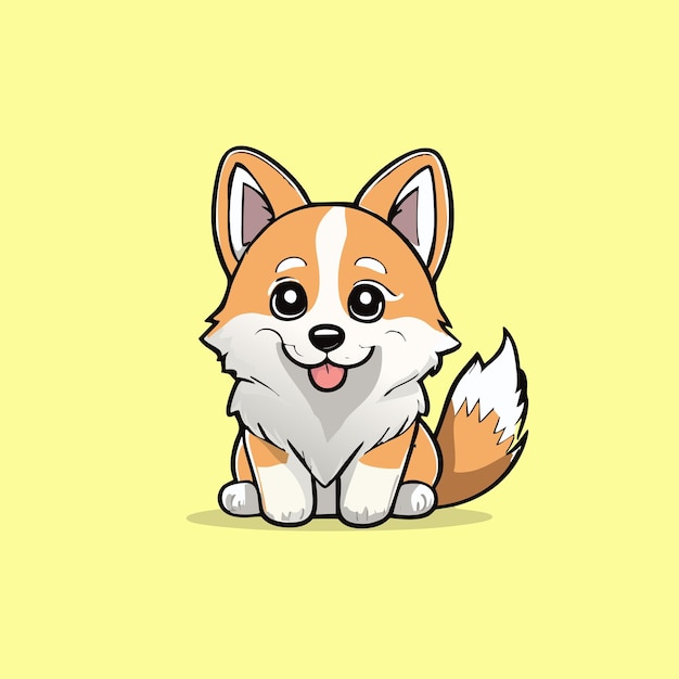 Vector illustratie van schattige cartoon stickers van siberische husky honden in vectorvorm