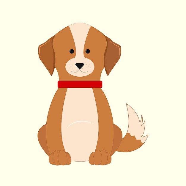 Illustratie van schattige kleine puppy