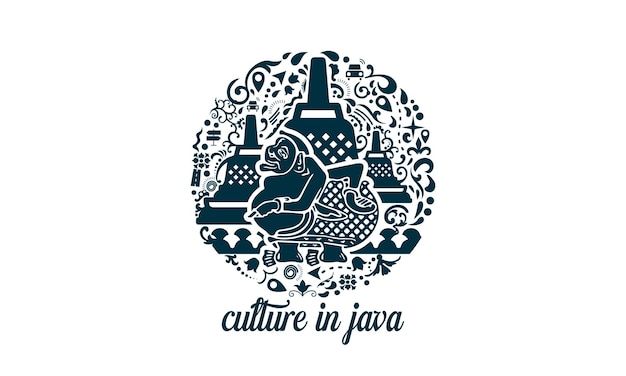 Illustratie van semar javaans cultuurlogo