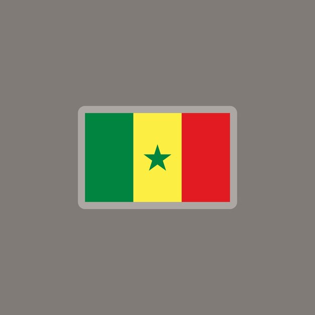 Illustratie van Senegal vlag Template