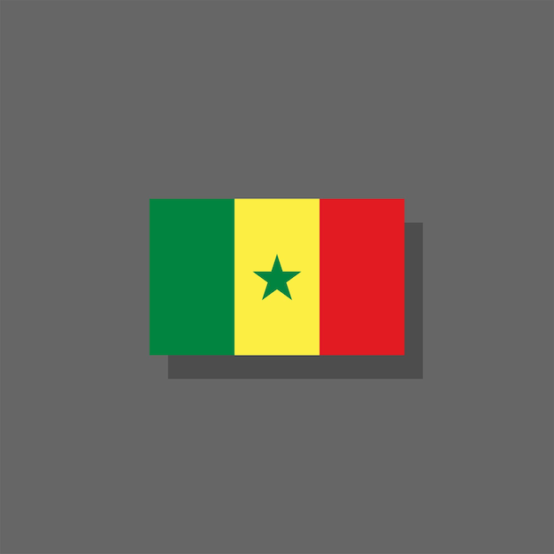 Illustratie van Senegal vlag Template