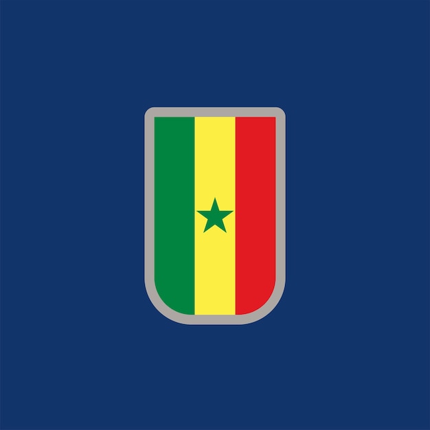 Illustratie van Senegal vlag Template