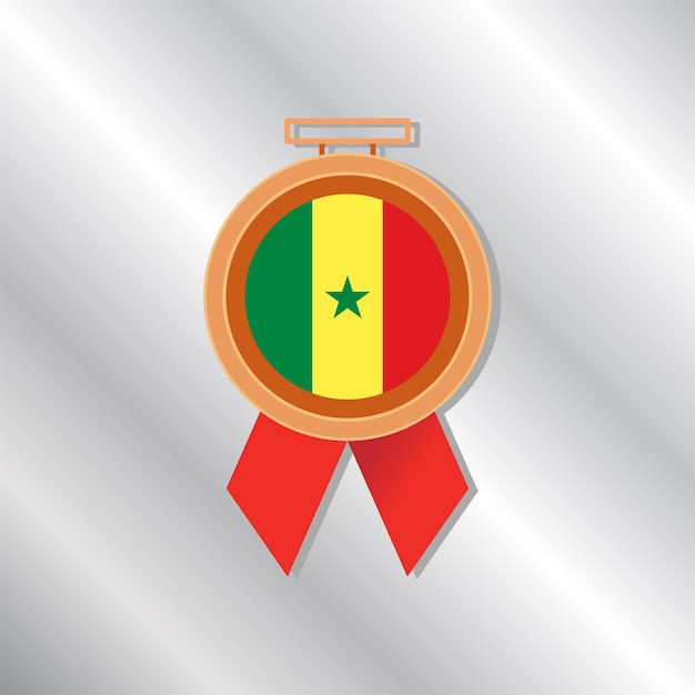 Illustratie van Senegal vlag Template