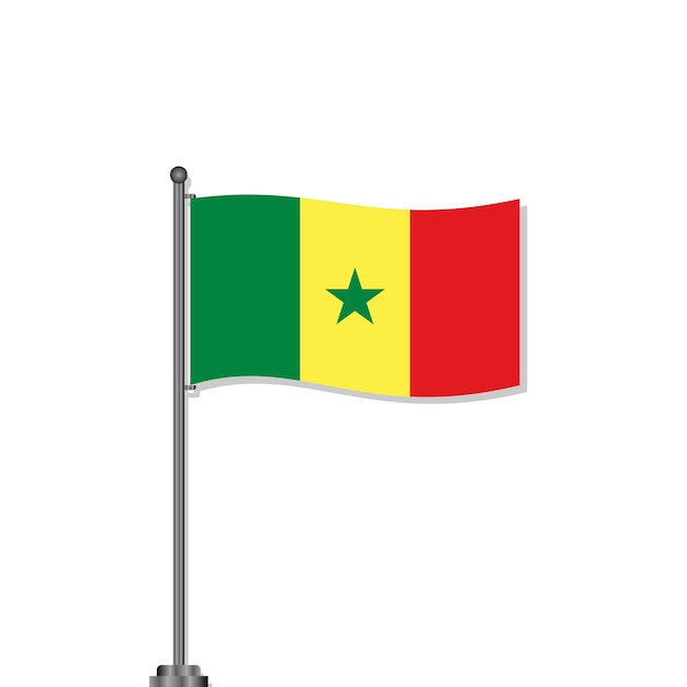 Illustratie van Senegal vlag Template