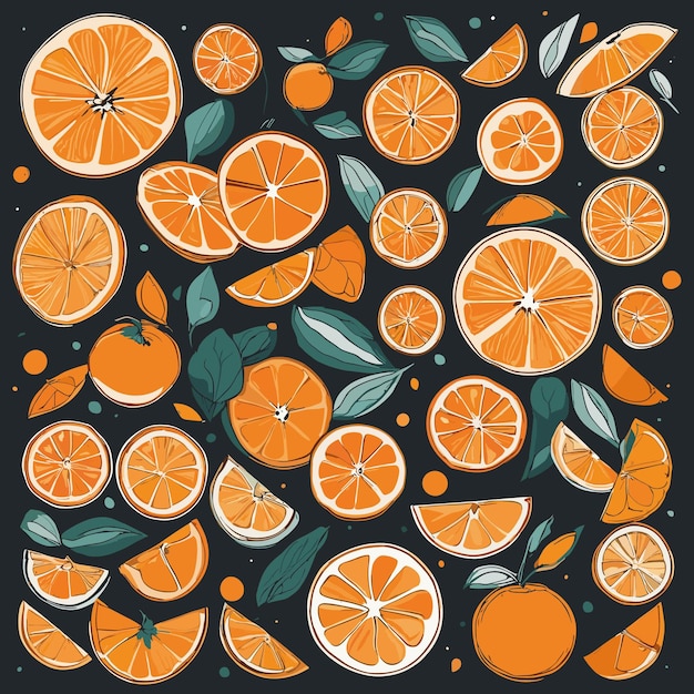 illustratie van sinaasappels
