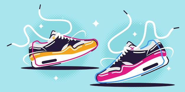 Illustratie van sneakers