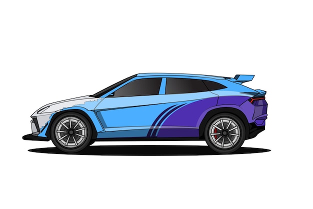 Illustratie van sport racewagen