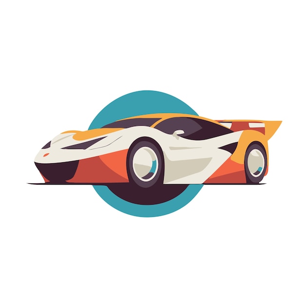 Illustratie van sportwagen super auto logo vector