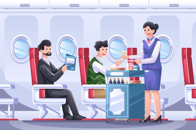 Illustratie van stewardess