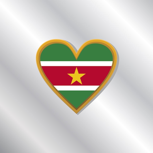 Vector illustratie van surinaamse vlag template