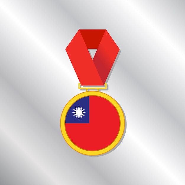 Illustratie van Taiwan vlag Template