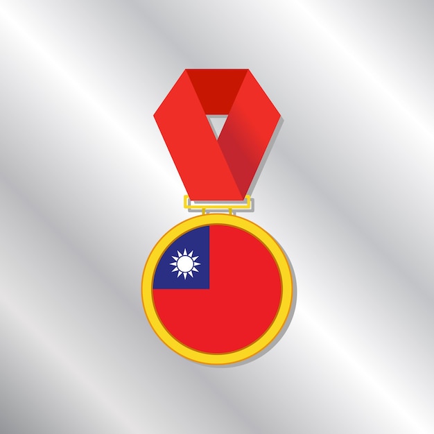 Vector illustratie van taiwan vlag template