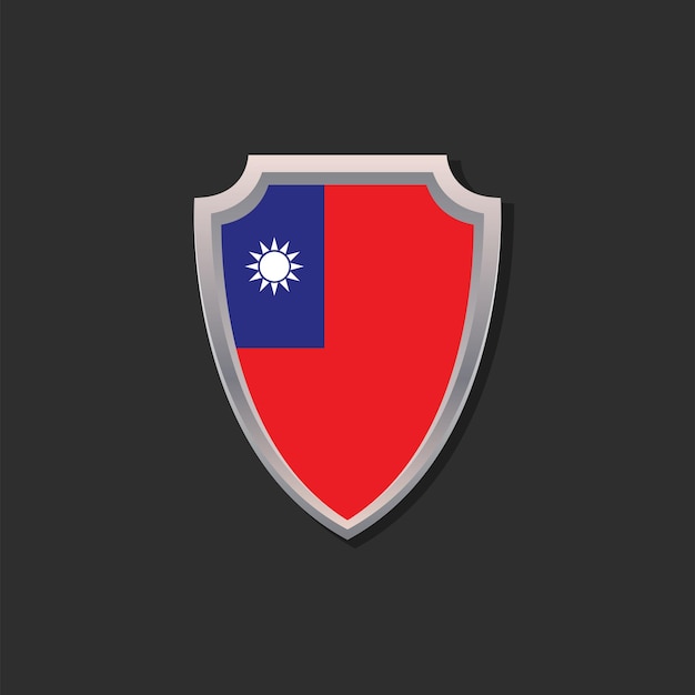 Illustratie van Taiwan vlag Template