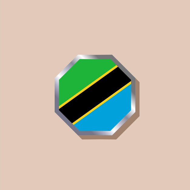 Illustratie van Tanzania vlag Template