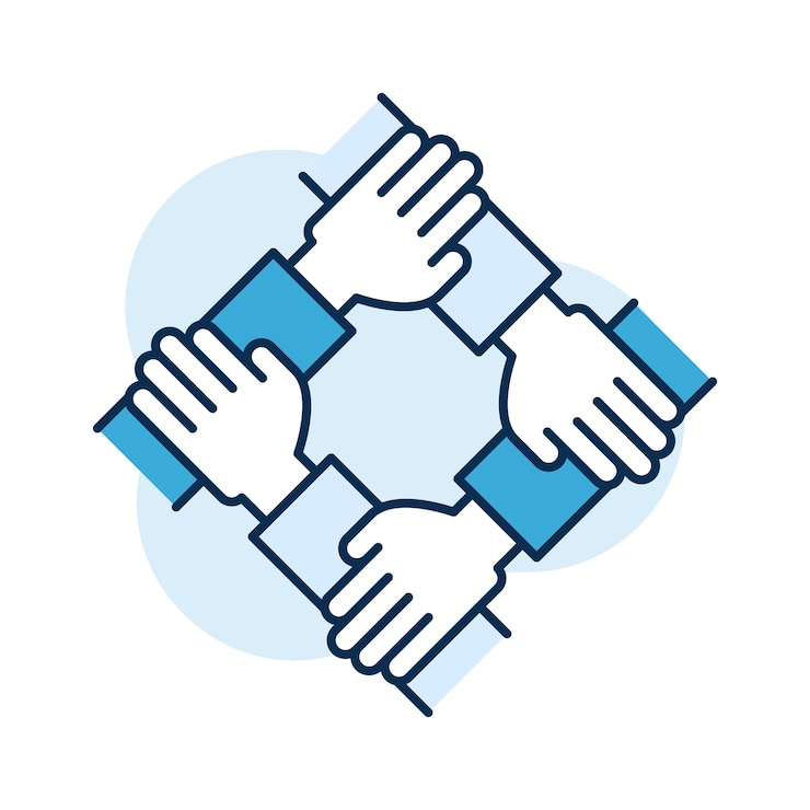 Vector illustratie van teamwork