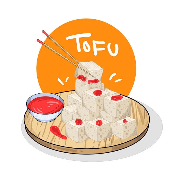 Vector illustratie van tofu