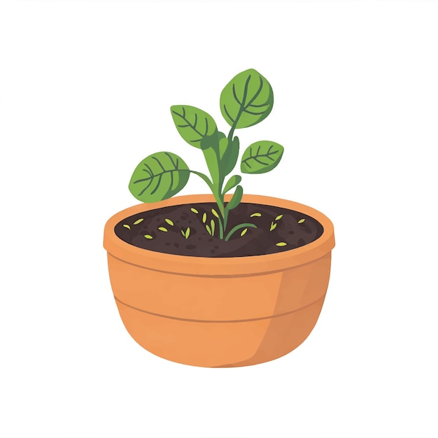 Vector illustratie van tuin groene plant in pot vector