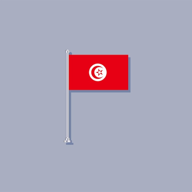 Illustratie van Tunesië vlag Template