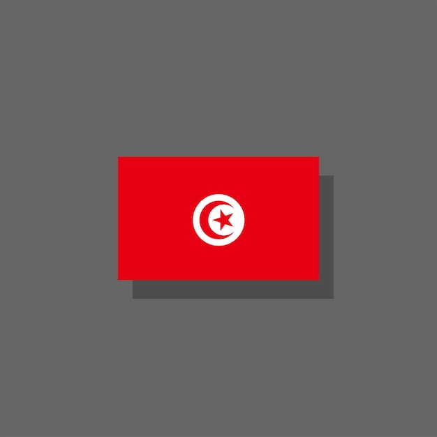 Illustratie van Tunesië vlag Template