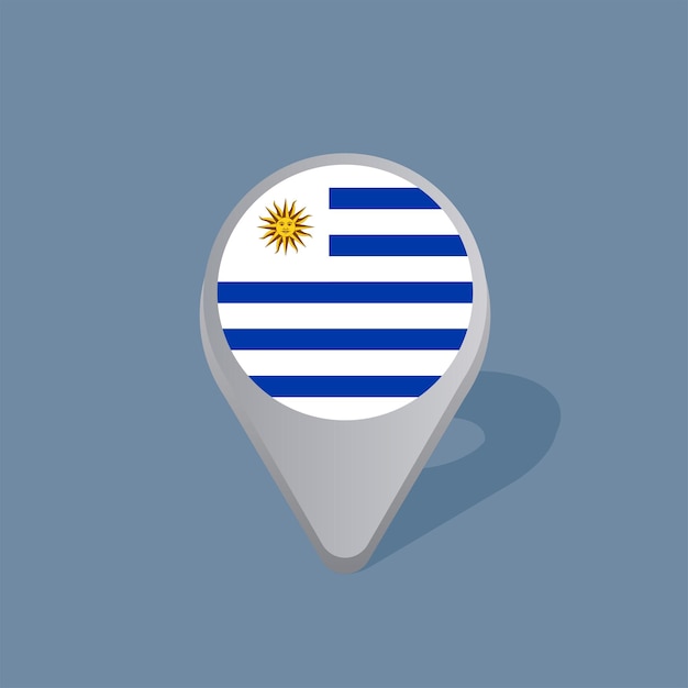 Illustratie van Uruguay vlag Template