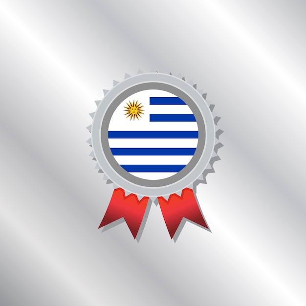 Illustratie van Uruguay vlag Template