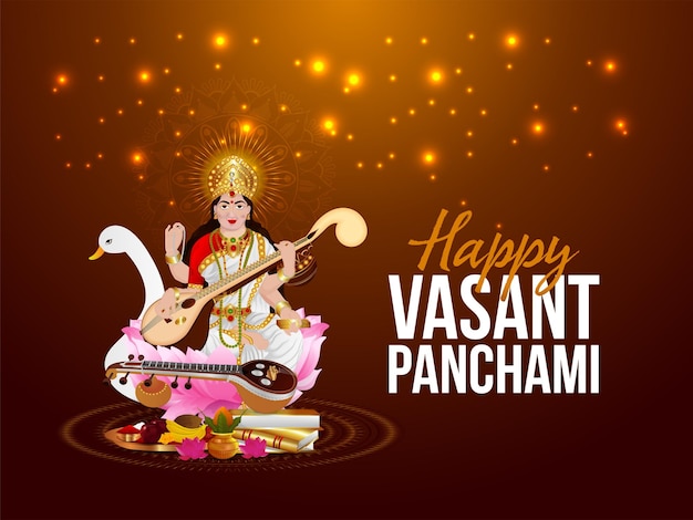 Illustratie van vasant panchami-feestontwerp