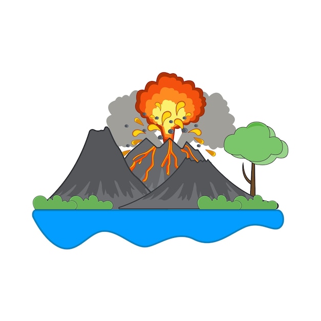 Illustratie van vulkaan