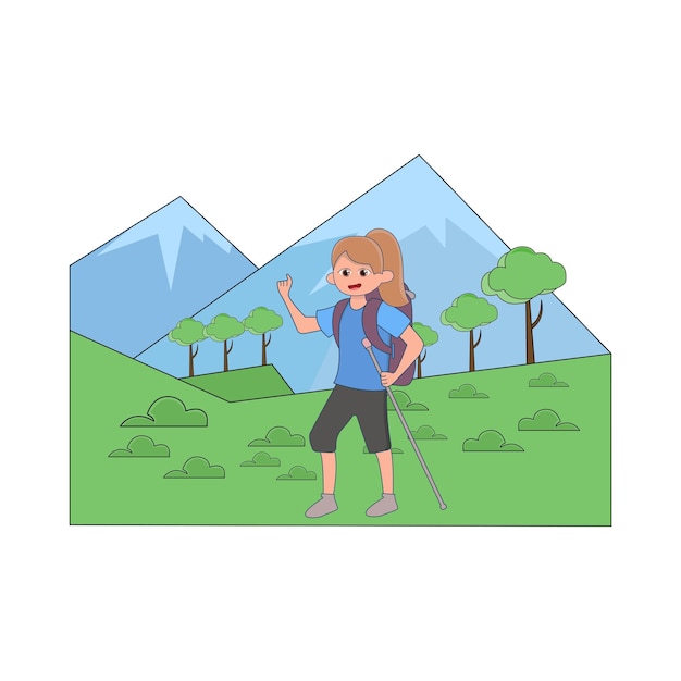 Illustratie van wandelen