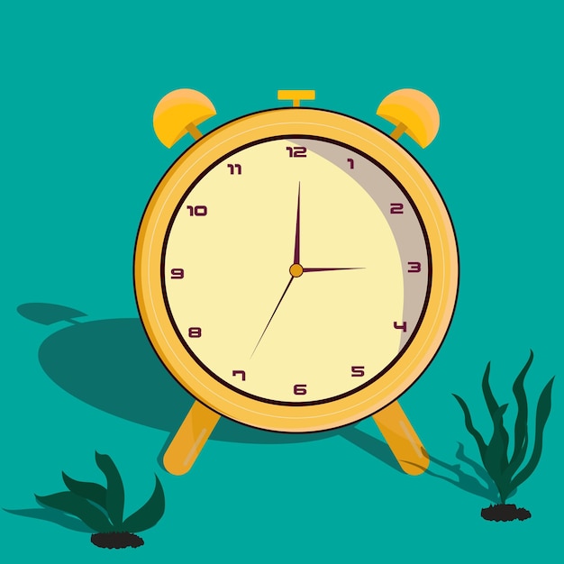 Illustratie van wekker vector grafisch ontwerp