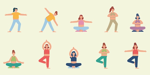 Vector illustratie van yoga