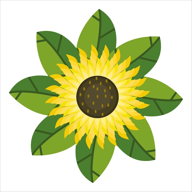 Vector illustratie van zonnebloem