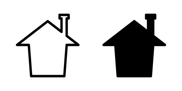 Illustratie Vector afbeelding van Home pictogrammalplaatje