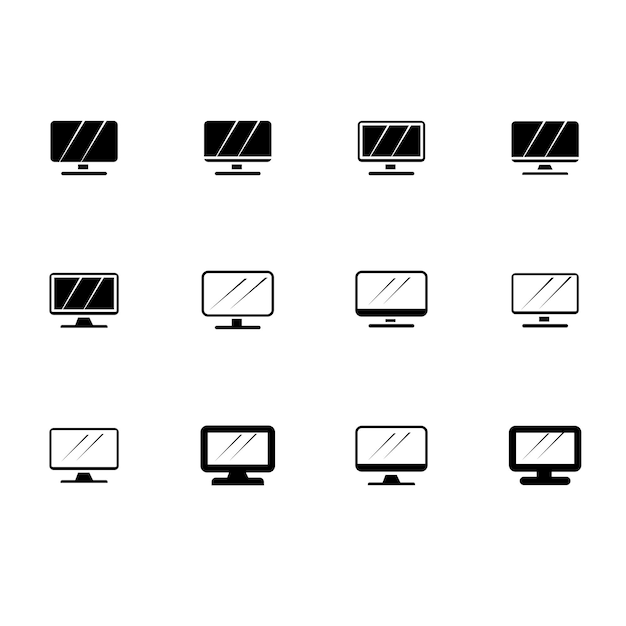 Illustratie Vector afbeelding van monitor pictogrammalplaatje