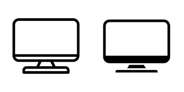 Illustratie Vector afbeelding van monitor pictogrammalplaatje