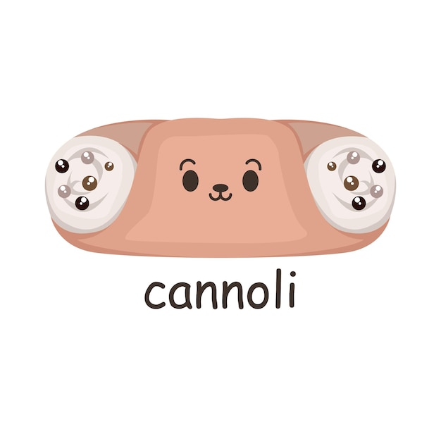 Illustratie vector cute cannoli