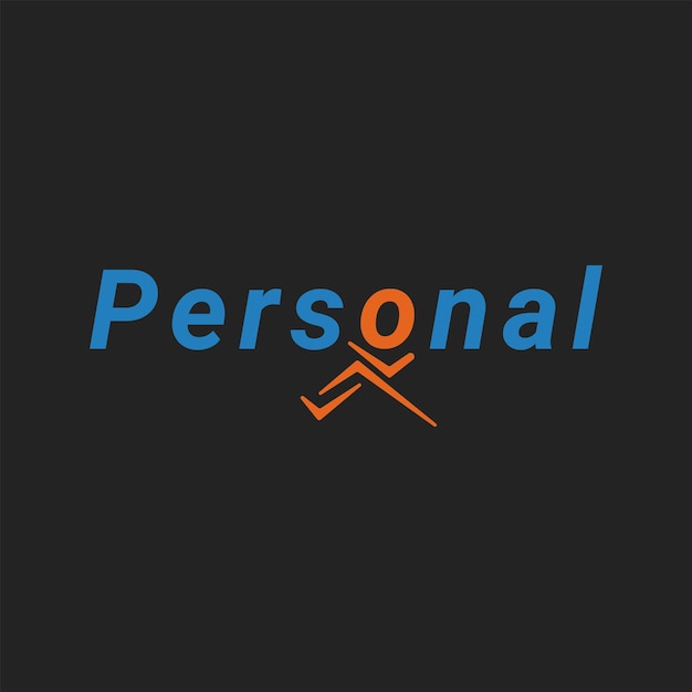 Illustratie vector grafisch personal trainer logo ontwerp idee