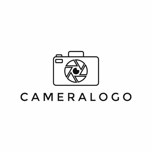 Illustratie vector grafische camera minimalistisch logo ontwerp