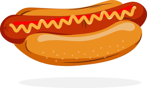 Vector illustratie vector hotdog