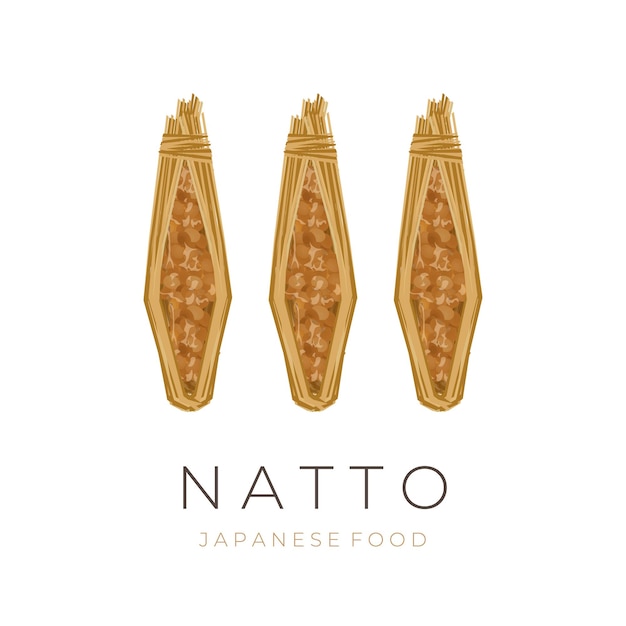 Vector illustratie vector logo straw natto