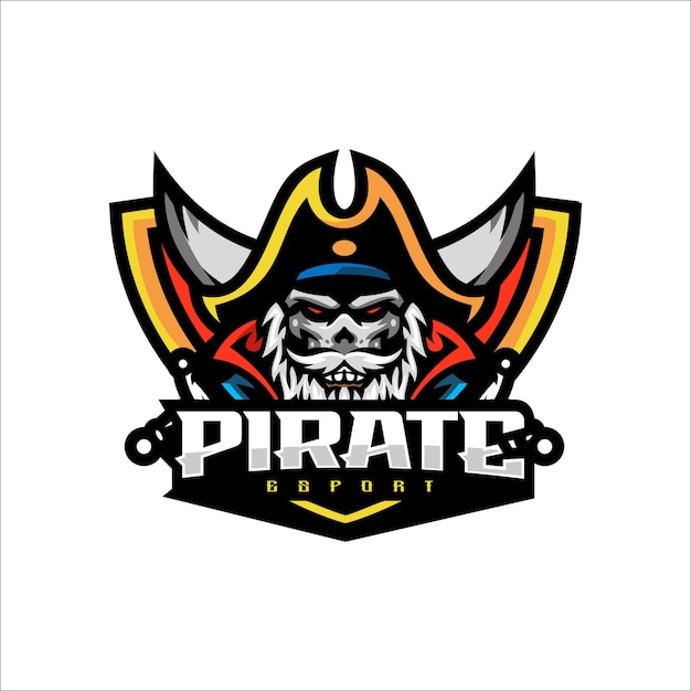 Illustratie Vector piraat Esport mascotte stijl