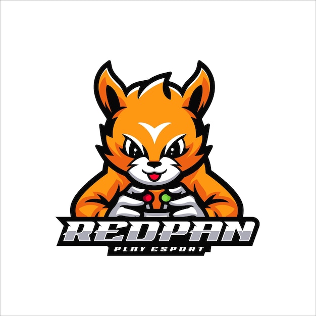 Vector illustratie vector red panda mascot style