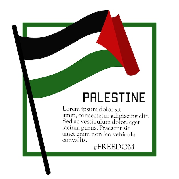 illustratie vector van gratis palestina campagne perfect voor print, poster, etc