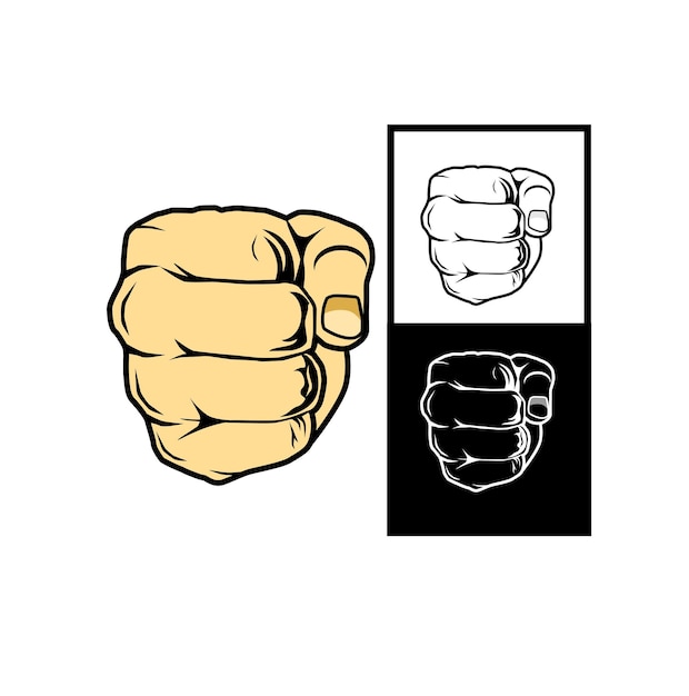 illustratie vector van punch hand goed voor strijd, vrijheid ontwerpthema