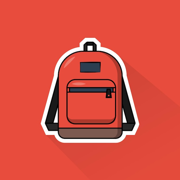 Illustratie Vector van schooltas in plat ontwerp