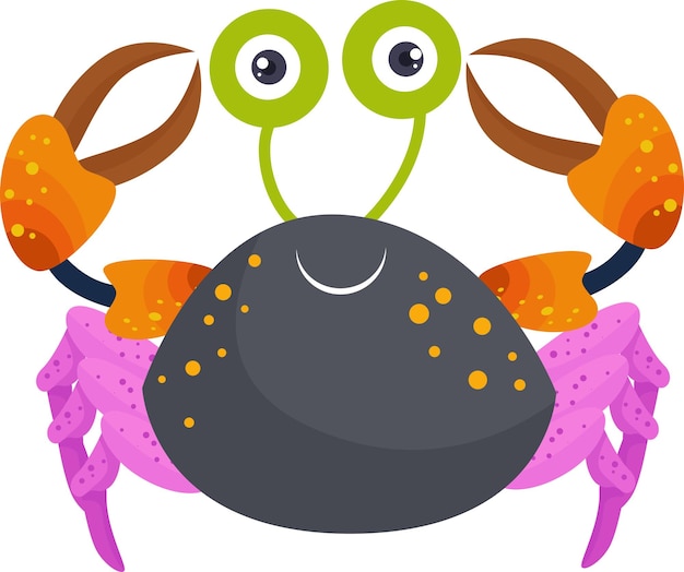 Vector illustratie vectorafbeelding cartoon grappig krab