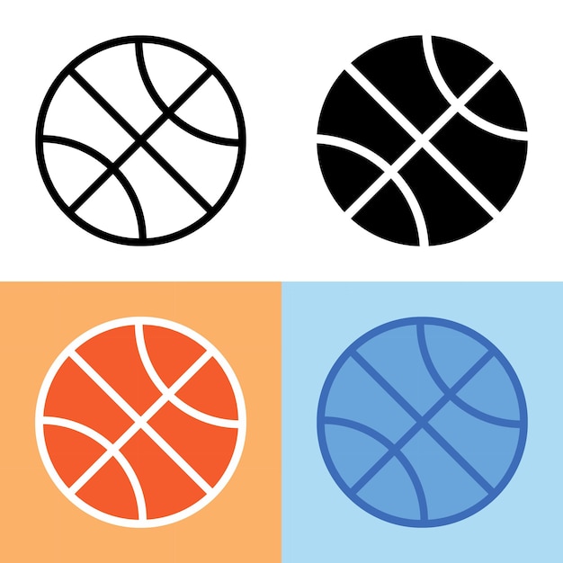 Illustratie vectorafbeelding van Basketball Icon Perfect voor gebruikersinterface nieuwe applicatie enz